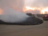6:04pm  Fighters at Oehlschlaeger - Crescent Rd corner.